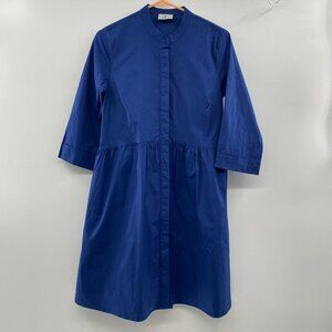 Tuckernuck Women's Navy Blue Cotton Royal Shirt Dress Mini Length sz XS NWOT